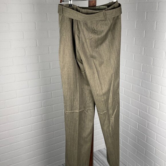 Carlise Suit Women Jacket 4/Pants 8 Green Bronze Zipper 2pc Wool Silk NWT VTG - Picture 7 of 16